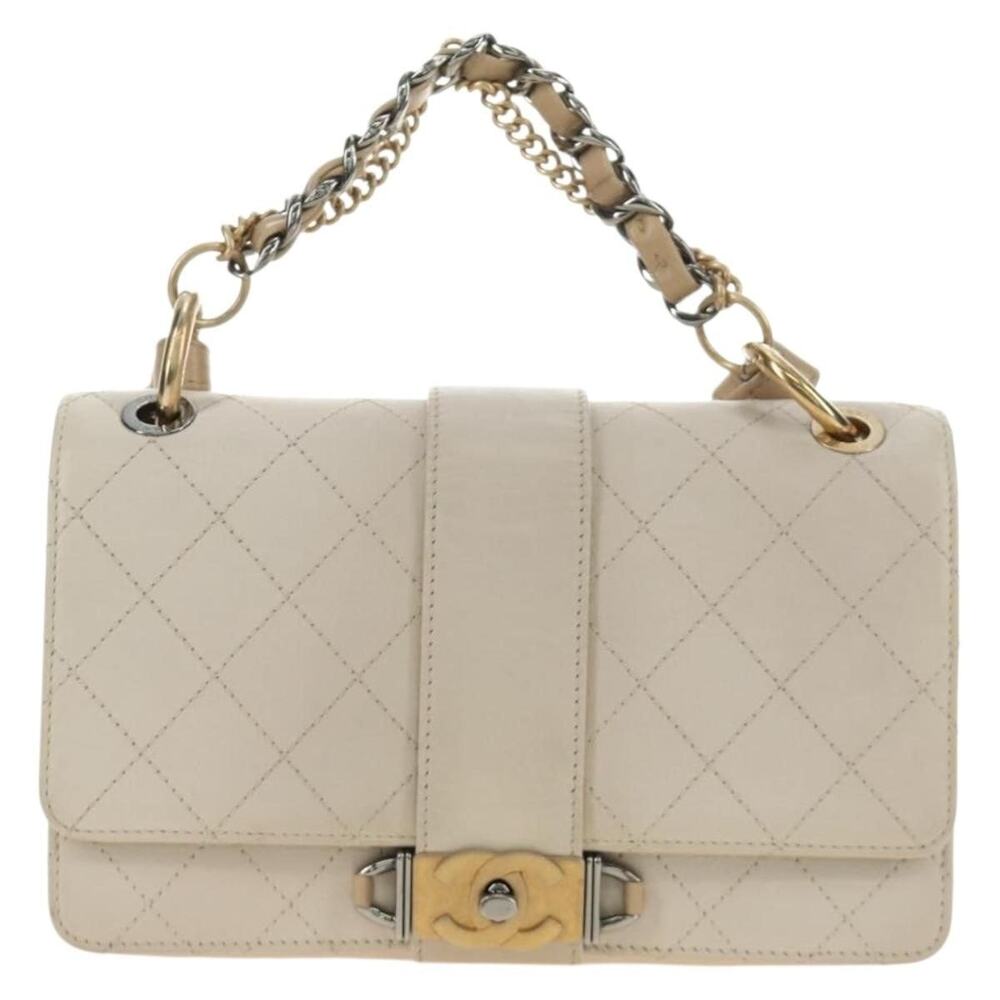 Chanel Matelasse Shoulder Bag White